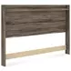 Baystorm Weathered Brown King Panel Headboard