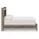 Baystorm Brown Full Storage Panel Bed with LED and 6 Drawers
