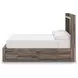 Baystorm Brown Full Storage Panel Bed with LED and 6 Drawers