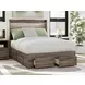 Baystorm Brown Full Storage Panel Bed with LED and 6 Drawers