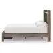 Baystorm Brown Full Storage Panel Bed with LED and 6 Drawers