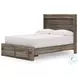 Jusika Brown Full Panel Storage Bed