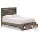Jusika Brown Full Panel Storage Bed