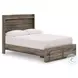 Jusika Brown Full Panel Storage Bed