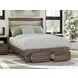 Baystorm Brown Full Storage Panel Bed with LED and 6 Drawers