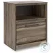 Baystorm Brown Storage Panel Bedroom Set with LED