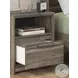 Jusika Brown 1 Drawer Nightstand with USB Charging