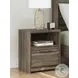 Jusika Brown 1 Drawer Nightstand with USB Charging