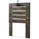 Drystan Brown Rustic Twin Panel Headboard with LED and USB Charging