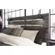 Drystan Brown Rustic King Panel Headboard with LED and USB Charging