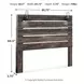 Drystan Brown Rustic King Panel Headboard with LED and USB Charging