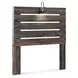 Drystan Brown Rustic Full Panel Headboard with LED and USB Charging