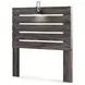 Drystan Brown Rustic Full Panel Headboard with LED and USB Charging