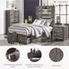 Drystan Twin Panel Bed with Dual Side Storage Drawers