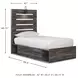Drystan Twin Panel Bed with Dual Side Storage Drawers