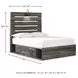 Drystan Full Panel Bed with Dual Side Storage Drawers
