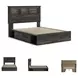 Drystan Queen Bookcase Bed with Dual Side Storage Drawers