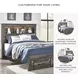 Drystan Full Bookcase Bed with Front Storage Footboard