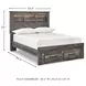 Drystan Full Bookcase Bed with Front Storage Footboard