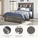 Drystan Full Bookcase Bed with Front Storage Footboard