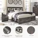 Drystan King Bookcase Bed with Front Storage Footboard