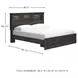 Drystan King Bookcase Bed with Front Storage Footboard