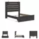 Drystan Queen Panel Bed with Front Storage Footboard