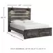 Drystan Queen Panel Bed with Front Storage Footboard