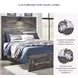Drystan Full Panel Bed with Front Storage Footboard