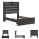 Drystan Full Panel Bed with Front Storage Footboard
