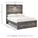 Drystan Full Panel Bed with Front Storage Footboard