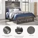 Drystan Full Panel Bed with Front Storage Footboard