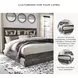 Drystan King Bookcase Bed with Single Sided Storage