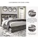 Drystan King Bookcase Bed with Dual Side Storage Drawers