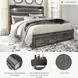 Drystan King Panel Bed with Front Storage Footboard