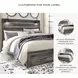 Drystan King Panel Bed with Front Storage Footboard