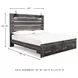 Drystan King Panel Bed with Front Storage Footboard