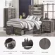 Drystan Twin Panel Bed with Side Storage Drawers