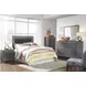 Lodanna Gray 6 Drawer Dresser and Rectangular Mirror