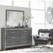 Lodanna Gray 6 Drawer Dresser and Rectangular Mirror