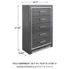 Lodanna Gray 5 Drawer Chest
