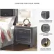 Lodanna Gray Two Drawer Nightstand