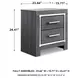 Lodanna Gray Two Drawer Nightstand