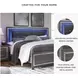 Lodanna Gray King Upholstered Panel Bed