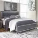 Lodanna Gray King Upholstered Panel Bed
