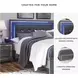 Lodanna Gray King Upholstered Panel Storage Bed