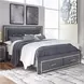 Lodanna Gray King Upholstered Panel Storage Bed