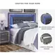 Lodanna Gray Queen Upholstered Platform Storage Bed