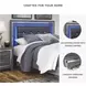 Lodanna Gray Queen Upholstered Panel Storage Bed