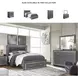 Lodanna Gray Queen Upholstered Panel Storage Bed